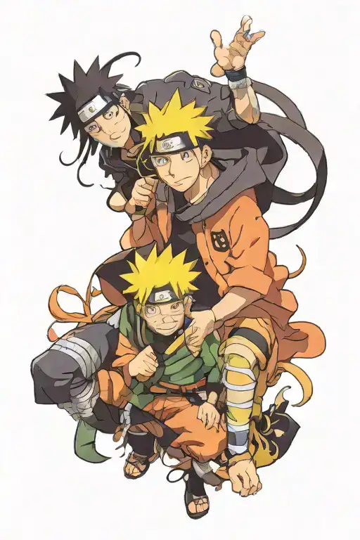 Jirayia With Naruto Together