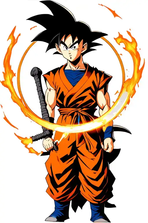 Goku Blacks Scythe With The Time Ring Around The Handle