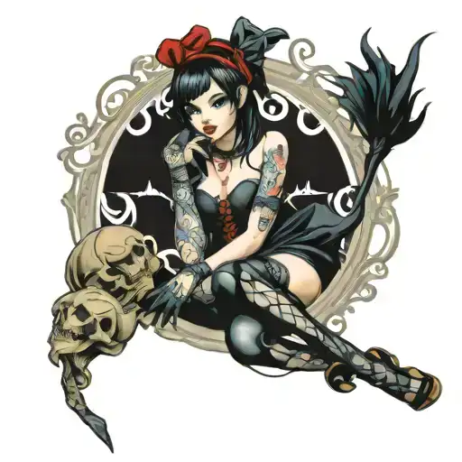 Gothic Pin Up Girl