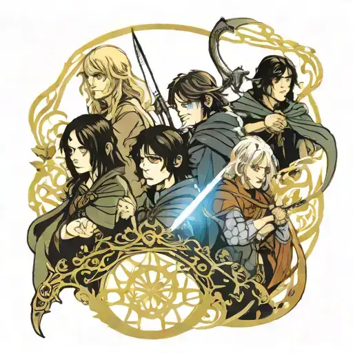 The Characters Of The Fellowship Of The Ring From The Movie Lord Of The Rings