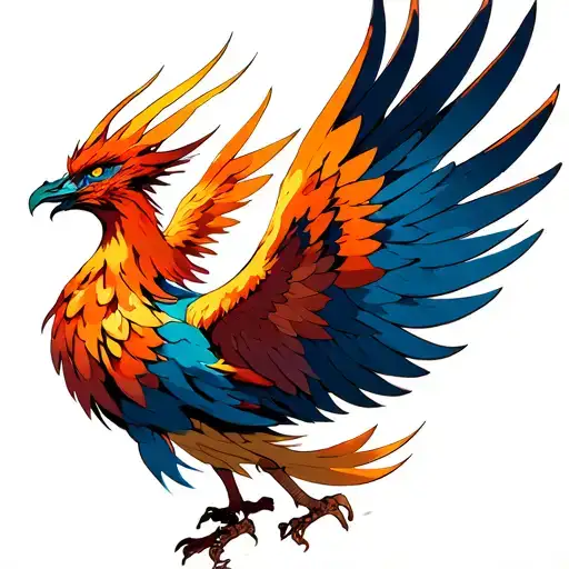 Phoenix With Deployed Wings