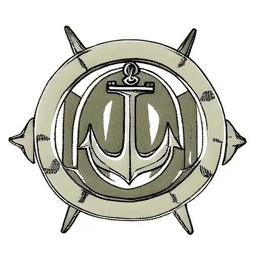 Anchor With Dbno Carved Into The Metalwork