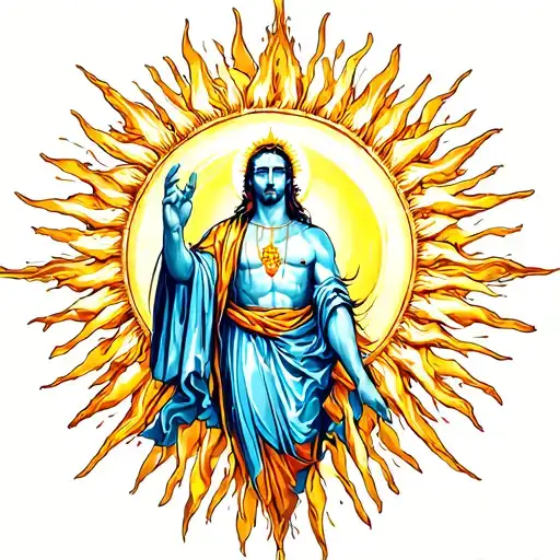 The God Orus With The Sun And The