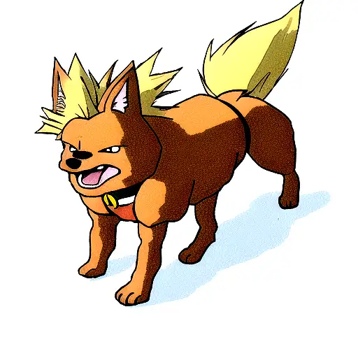 Dog In Super Saiyan Armor