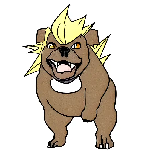 Bully Pitbull As A Super Saiyan