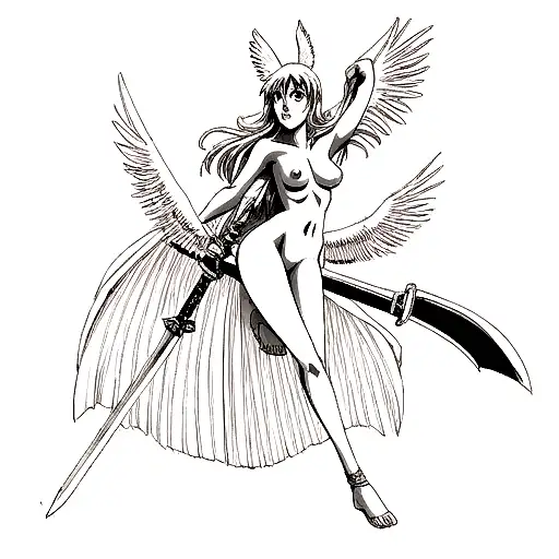 Nude Valkyrie With Sword