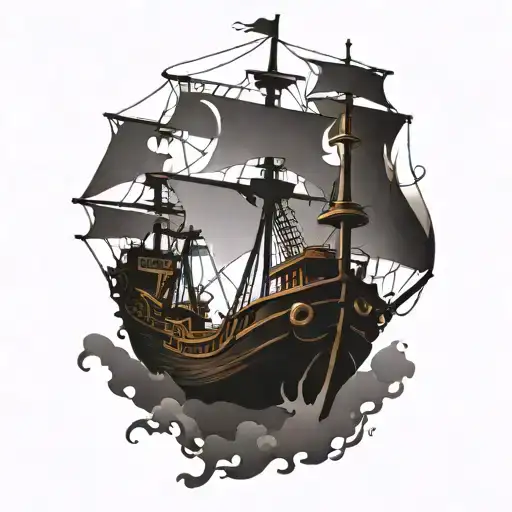 Pirate Boat With 5 Cannons