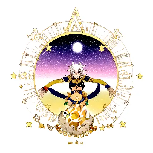 Create A Cancer Zodiac Sign Tatti With 7 Stars Making Saptrishi And A Sun In Between