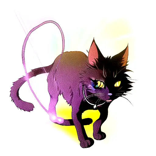 Techno Listening Cat With Lasers And Weed