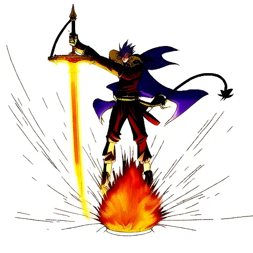 Sword On Fire Demon