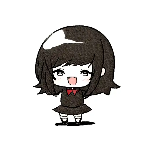 Cute Anime Girl In Black