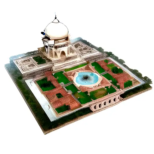 Open Book And Taj Mahal Between Both Book Sides