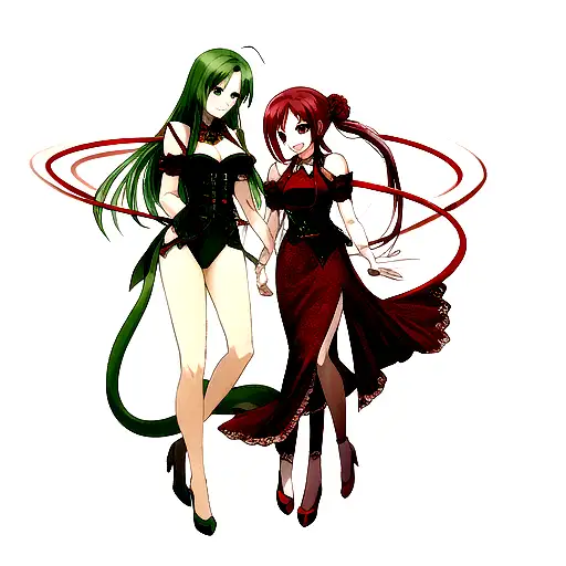 Red Rose With Green Snake