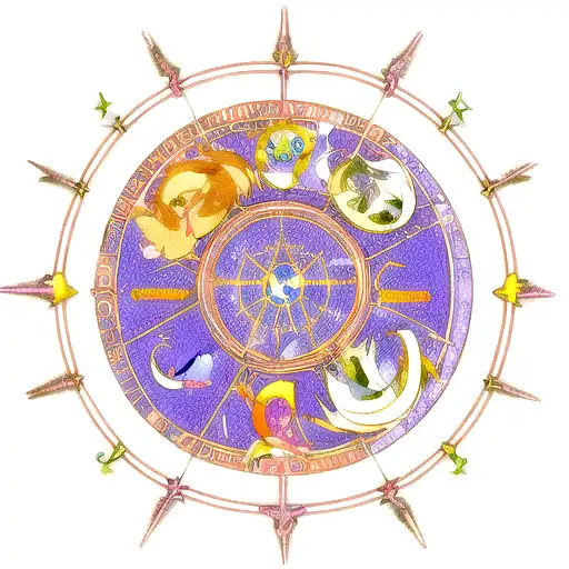 Zodiac Constellation Of Leo Surrounded By Celestial Elements