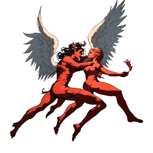 Angel And Demon Fight Scene