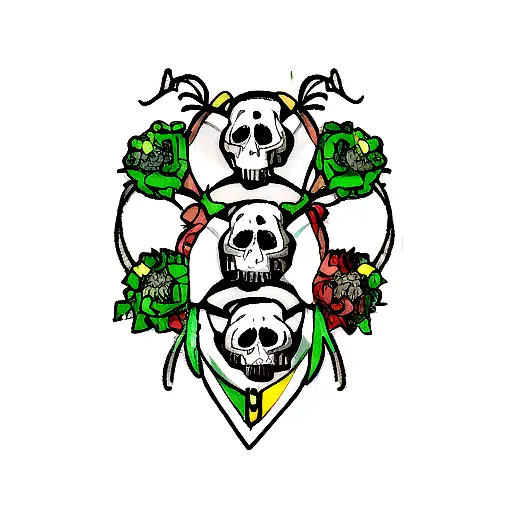 Italy Brazil Skull Family