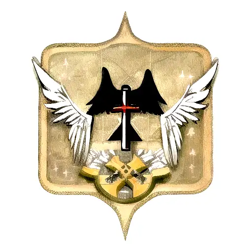 Christian Cross With Wings