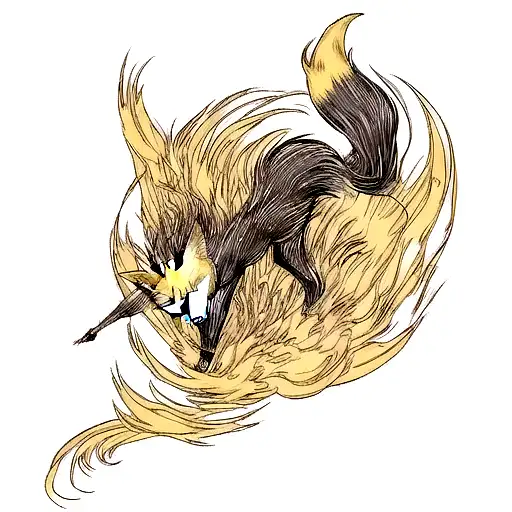 Fox Drowing Itself In Style Hayao Miadzaki