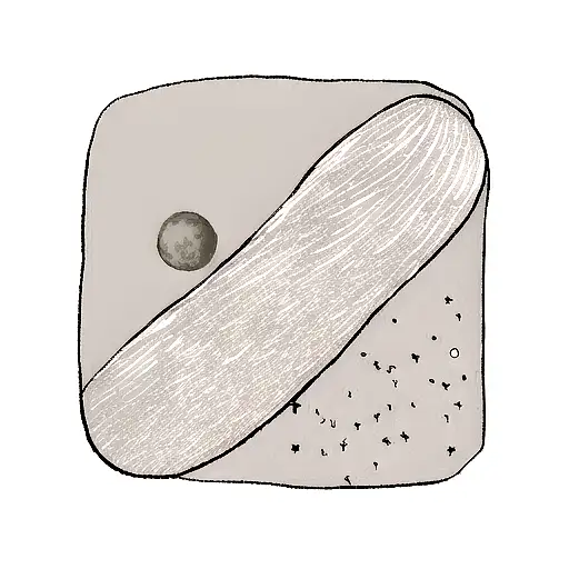 Minimalist Fingerprint Mixed With The Moon