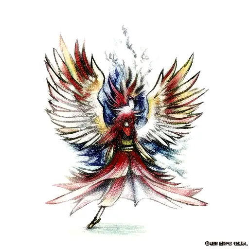 Colorful Red Phoenix