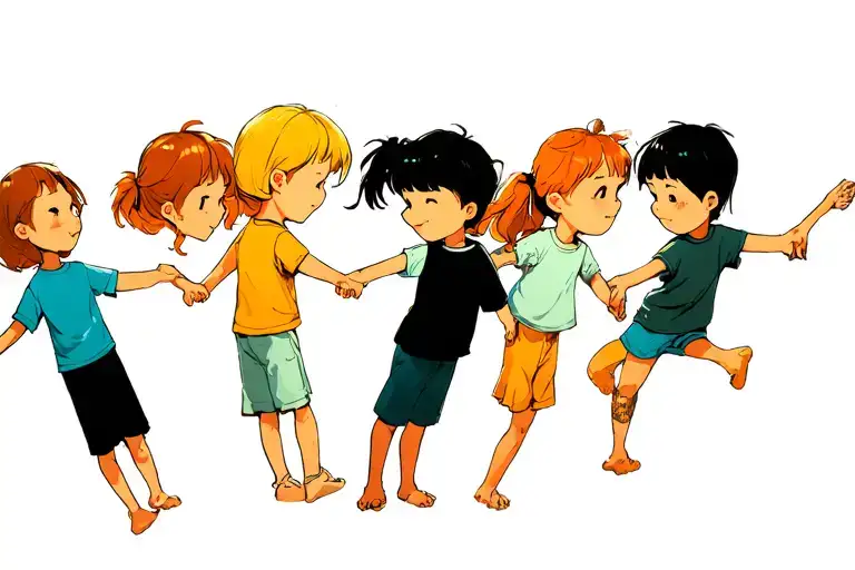 Children Holding Hands