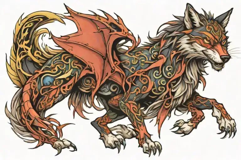 Wolf Dragon Wrapped