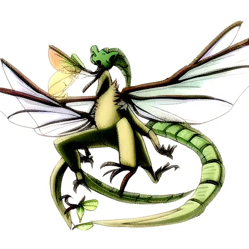 Dragon With Dragonfly Wings