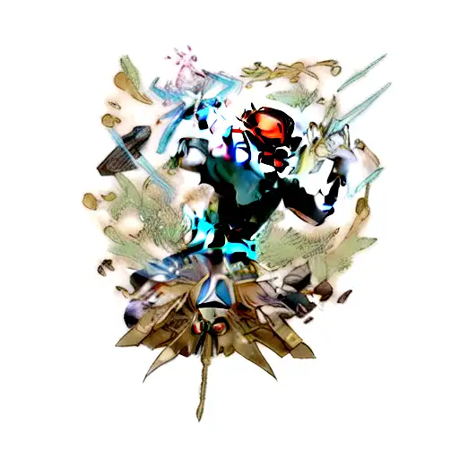 The Legend Of Zelda Triforce With The Master Sword In Between