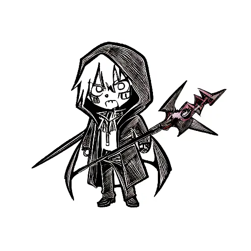 Dark Grim Reaper With Hood