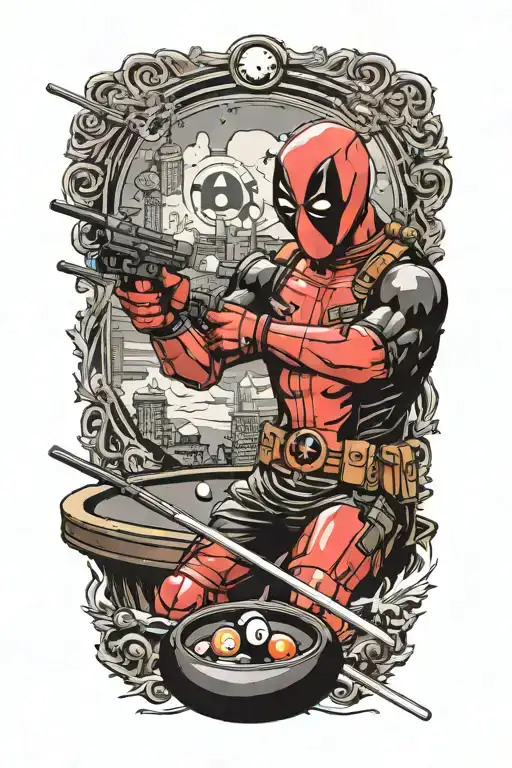 Deadpool Shooting Pool 8 Ball