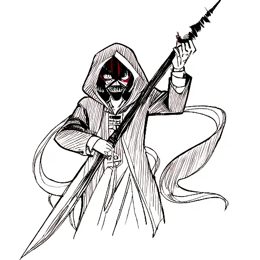 Dark Grim Reaper With Hood