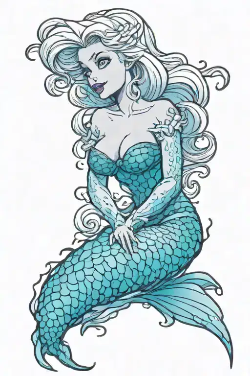 Ursula Little Mermaid Swimming