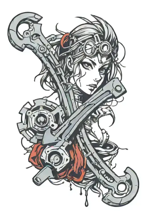 Sexy Broken Wrench Crossed