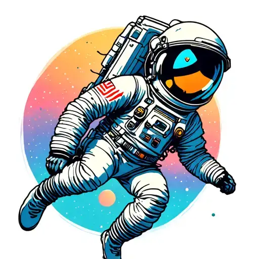 Astronaut Floating In Space