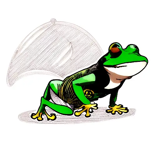 A Frog Playing Soccer