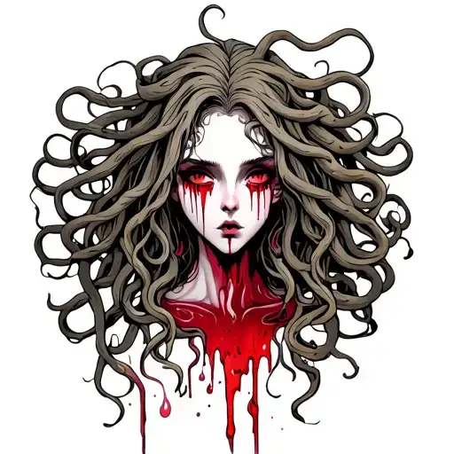 Medusa Crying Blood Tears