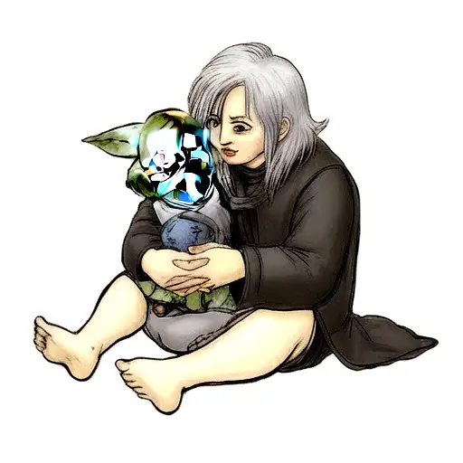 Mandalorian Con Baby Yoda Y Darth Vader