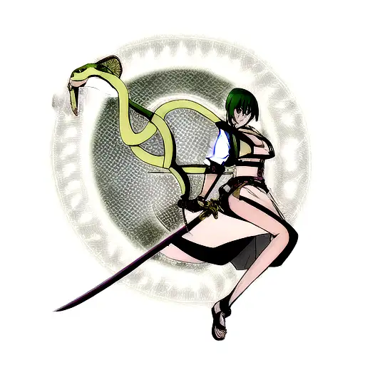 Sword With A Snake Entwined Around The Blade