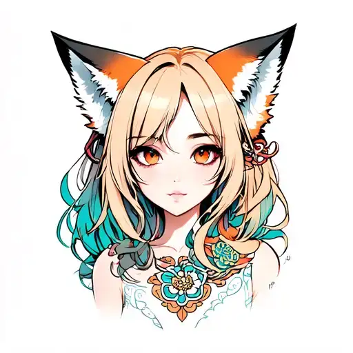 Girl With Fox Ears Cums