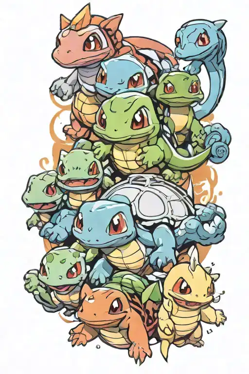 Pokemon Dragonball Z Charmander Bulbasaur Squirtle