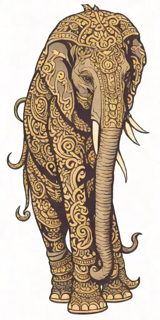 Sanskrit Elephant From Profile