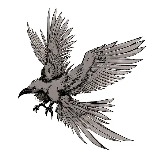 Crow With Broken Wings