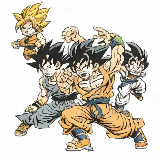 Son Goku And Friends Enjoying