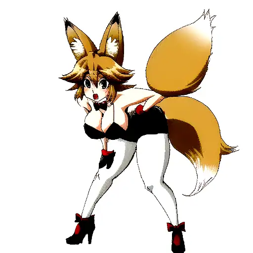 Female Anthro Fox In A Bunny Suit