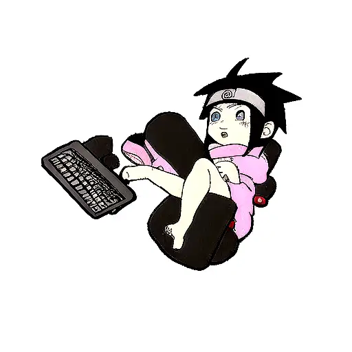 Baby Naruto Sitty With Laptop And Gamers Controls