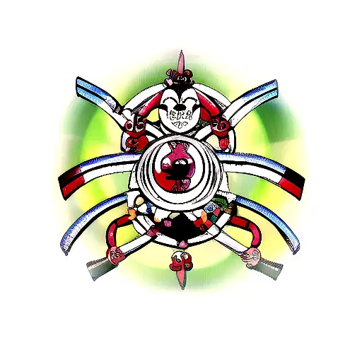 Linux Debian Symbol With Oroboros Serpent