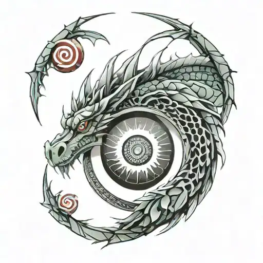 Dragon And Sharingan Eye