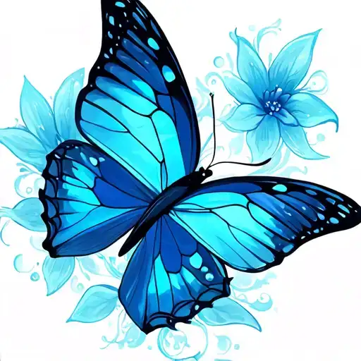 Ocean Blue Butterfly