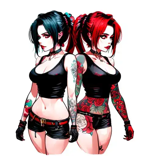 Jinx Standing Back To Back With Ruby Rose