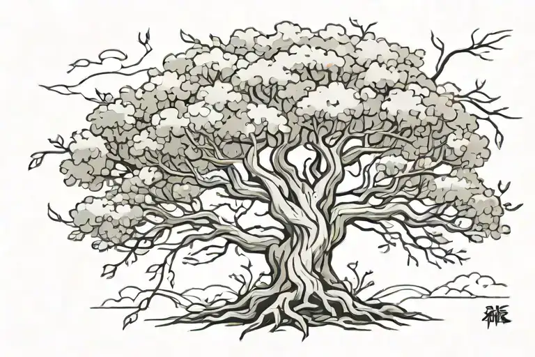 Branches Of Tree Growing